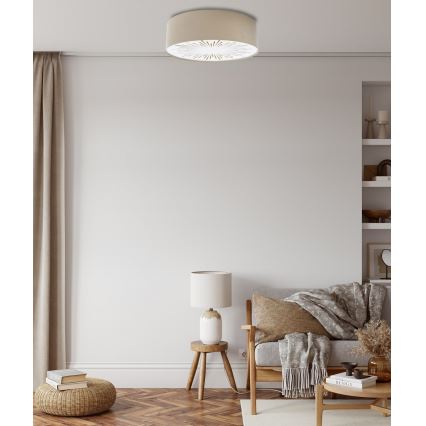 Iluminação de teto RAYS 2xE27/60W/230V diâmetro 40 cm bege
