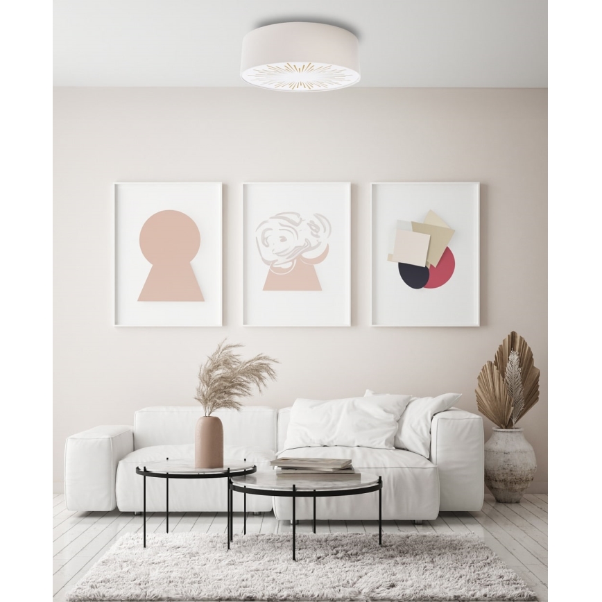 Iluminação de teto RAYS 2xE27/60W/230V diâmetro 40 cm branco