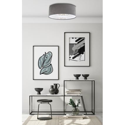 Iluminação de teto RAYS 2xE27/60W/230V diâmetro 60 cm cinzento