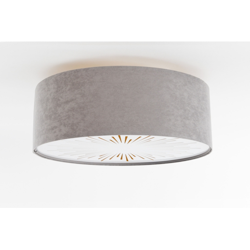 Iluminação de teto RAYS 2xE27/60W/230V diâmetro 60 cm cinzento