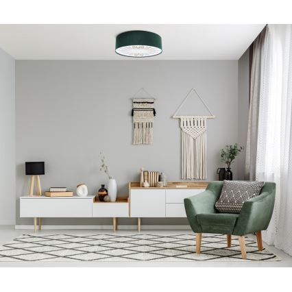 Iluminação de teto RAYS 2xE27/60W/230V diâmetro 60 cm verde