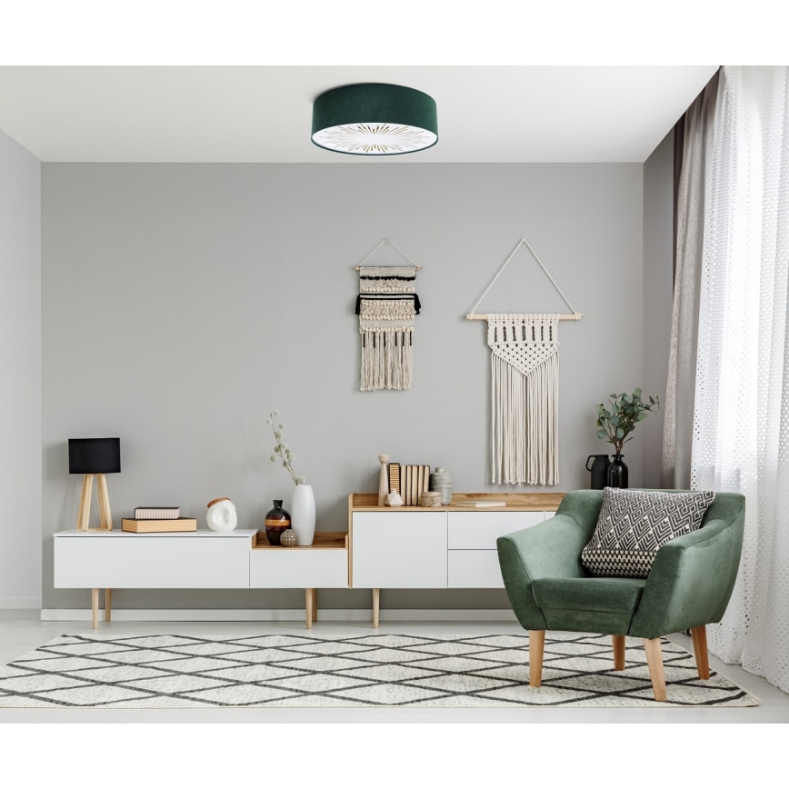 Iluminação de teto RAYS 2xE27/60W/230V diâmetro 60 cm verde