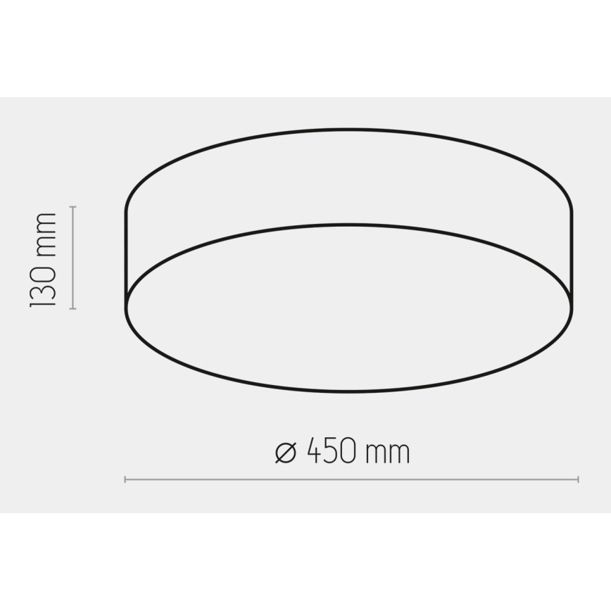 Iluminação de teto RONDO 4xE27/15W/230V d. 45 cm branca