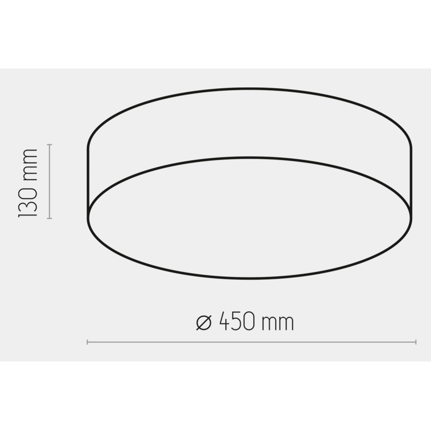 Iluminação de teto RONDO 4xE27/15W/230V d. 45 cm cinzenta
