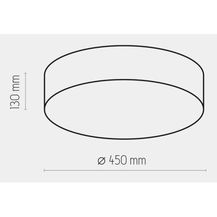 Iluminação de teto RONDO 4xE27/15W/230V d. 45 cm preta