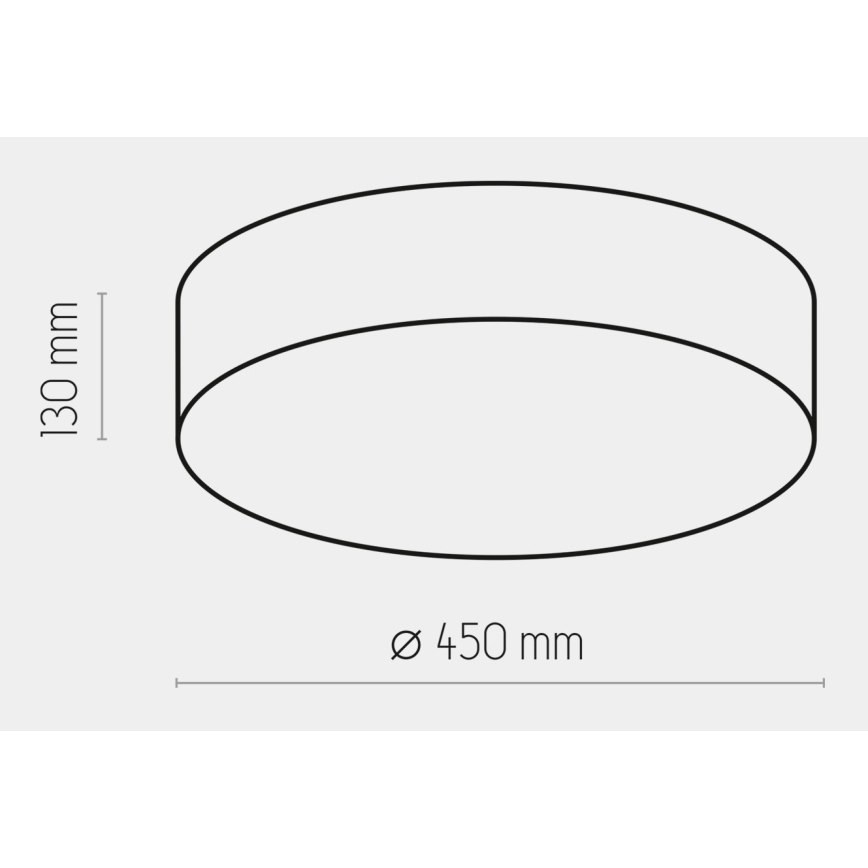 Iluminação de teto RONDO 4xE27/15W/230V d. 45 cm preta
