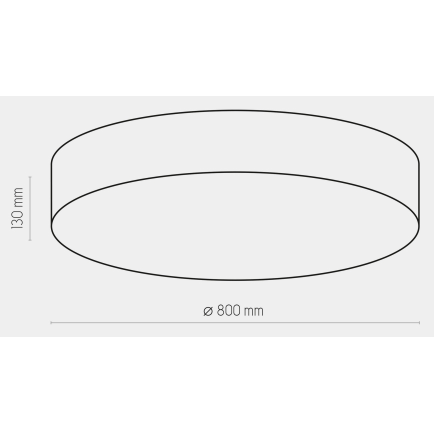 Iluminação de teto RONDO 6xE27/15W/230V d. 80 cm cinzenta