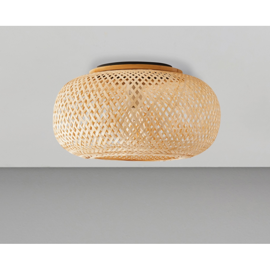 Iluminação de teto SALOMON 1xE27/10W/230V diâmetro 40 cm bambu