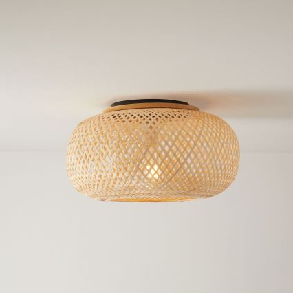 Iluminação de teto SALOMON 1xE27/10W/230V diâmetro 40 cm bambu