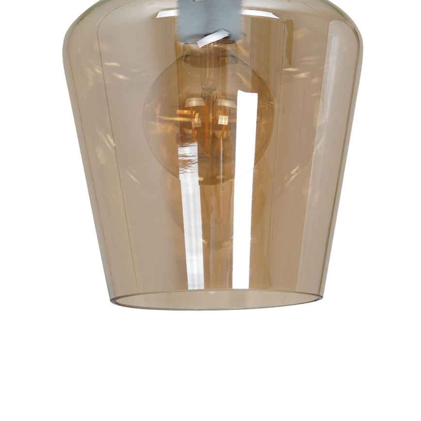 Iluminação de teto SANTIAGO 1xE27/60W/230V castanho