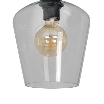 Iluminação de teto SANTIAGO 1xE27/60W/230V transparente