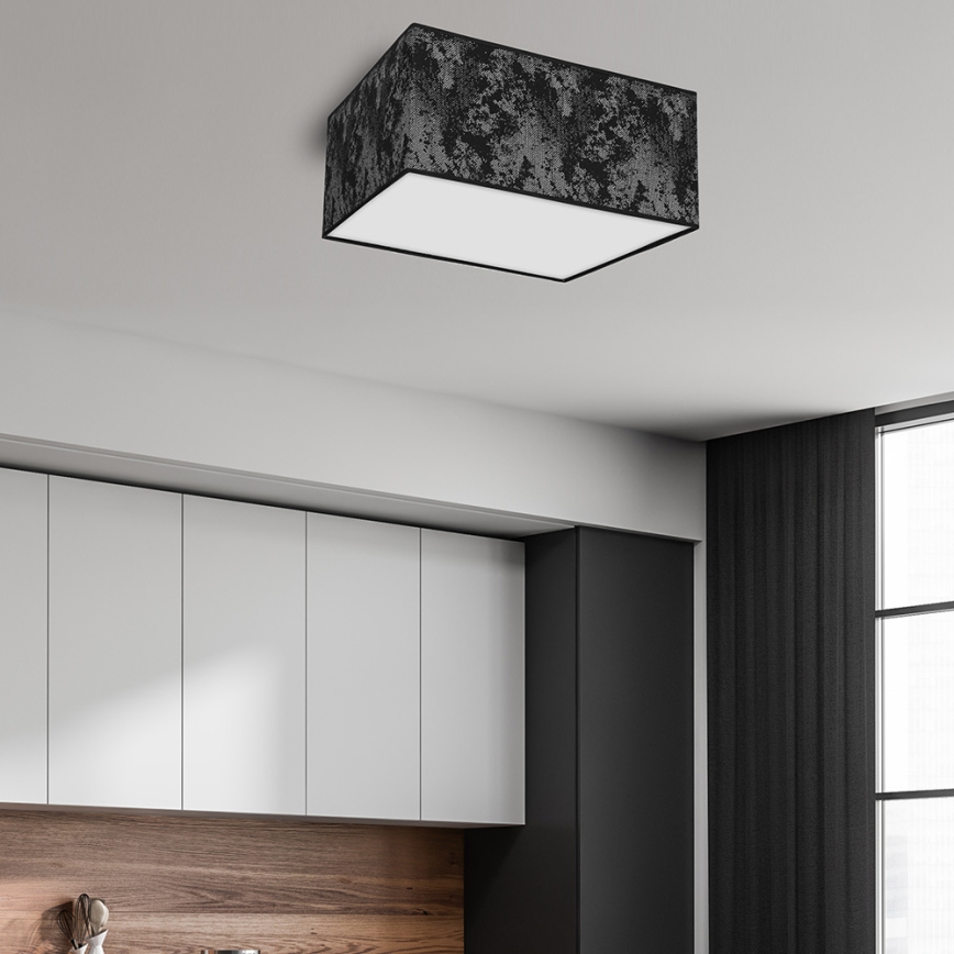 Iluminação de teto SATINO 2xE27/60W/230V preta/cinzenta