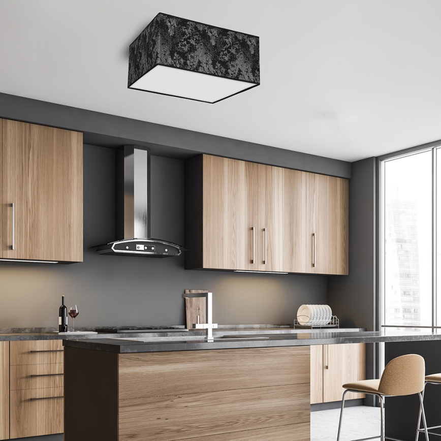 Iluminação de teto SATINO 2xE27/60W/230V preta/cinzenta