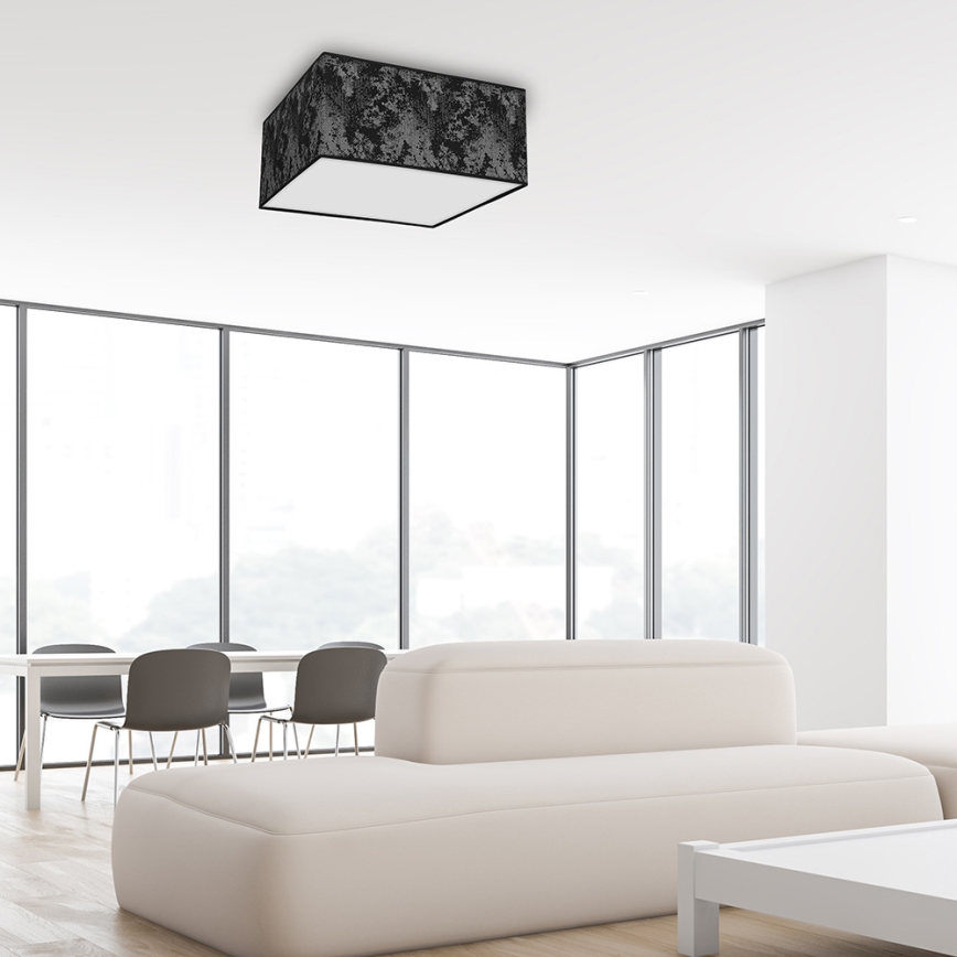 Iluminação de teto SATINO 2xE27/60W/230V preta/cinzenta