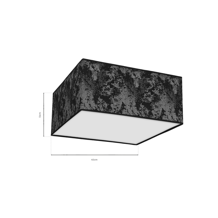 Iluminação de teto SATINO 2xE27/60W/230V preta/cinzenta