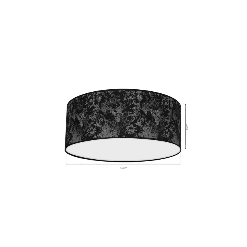 Iluminação de teto SATINO 2xE27/60W/230V preta/cinzenta