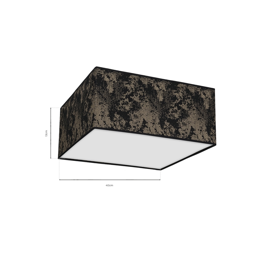 Iluminação de teto SATINO 2xE27/60W/230V preta/dourada