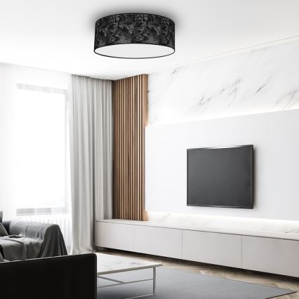 Iluminação de teto SATINO 3xE27/60W/230V preta/cinzenta