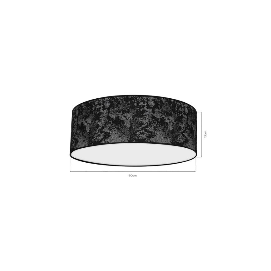 Iluminação de teto SATINO 3xE27/60W/230V preta/cinzenta