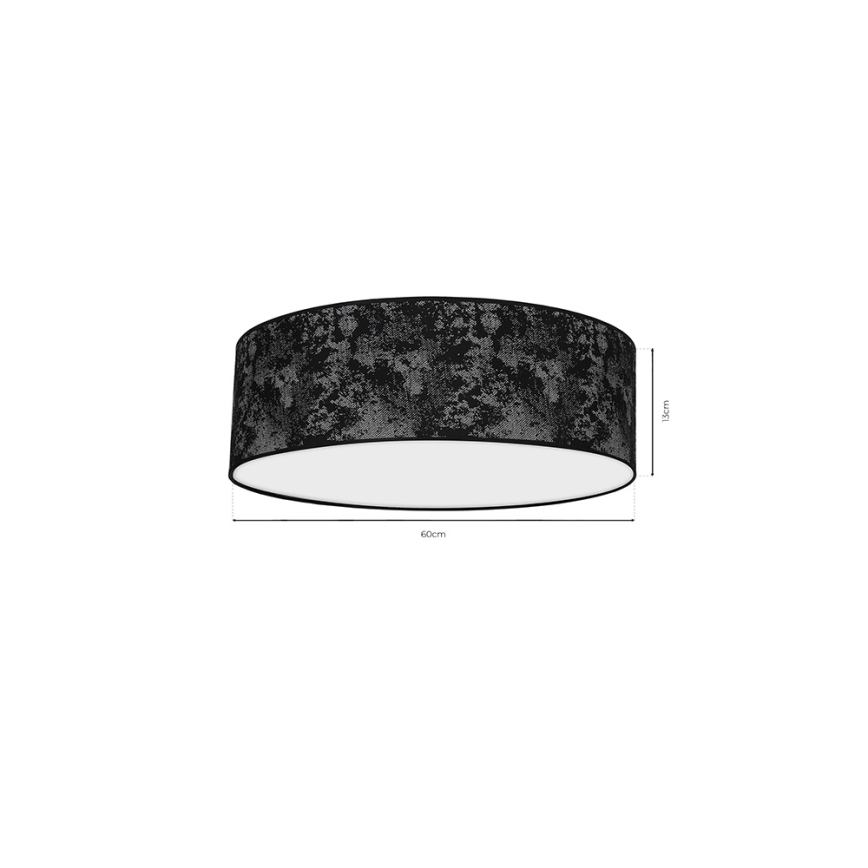 Iluminação de teto SATINO 3xE27/60W/230V preta/cinzenta