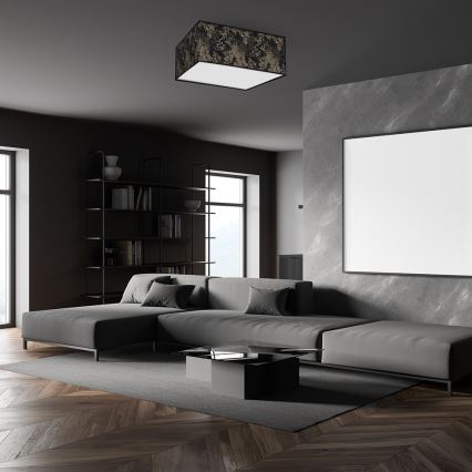 Iluminação de teto SATINO 3xE27/60W/230V preta/dourada