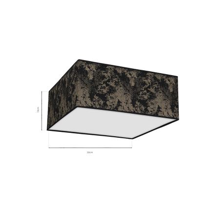 Iluminação de teto SATINO 3xE27/60W/230V preta/dourada