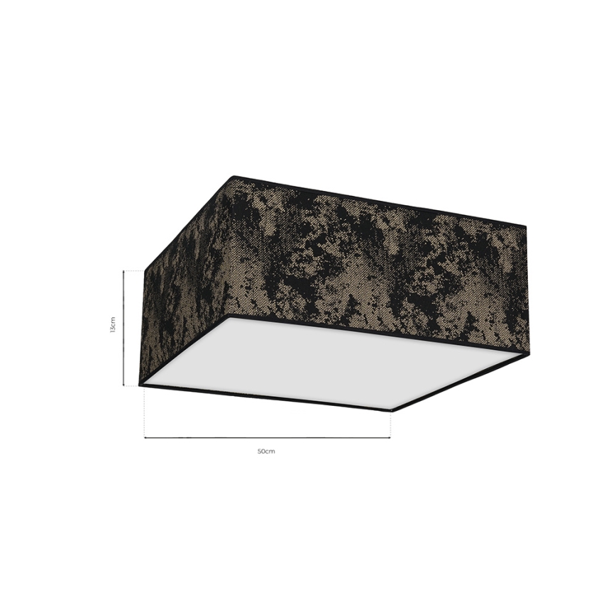 Iluminação de teto SATINO 3xE27/60W/230V preta/dourada