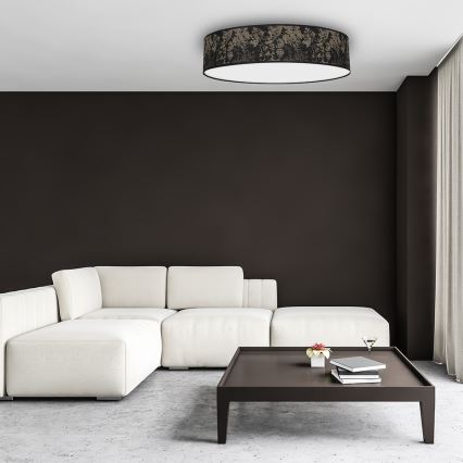 Iluminação de teto SATINO 3xE27/60W/230V preta/dourada