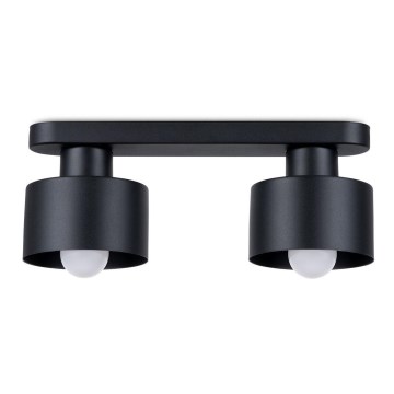 Iluminação de teto SAVAR 2xE27/60W/230V preto