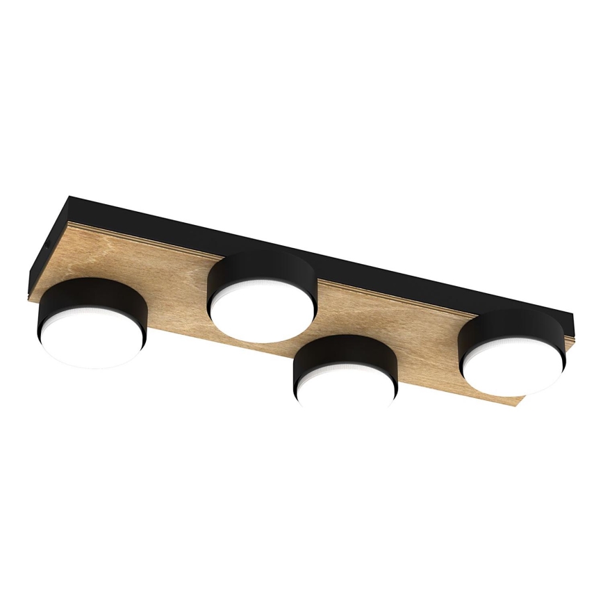 Iluminação de teto SEMA 4xGX53/15W/230V preto/castanho/carvalho