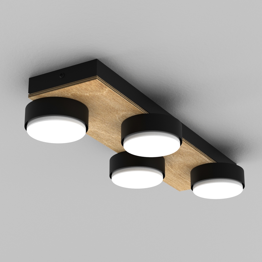 Iluminação de teto SEMA 4xGX53/15W/230V preto/castanho/carvalho