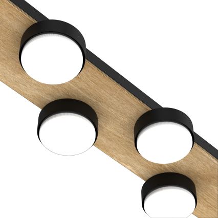 Iluminação de teto SEMA 6xGX53/15W/230V preto/castanho/carvalho