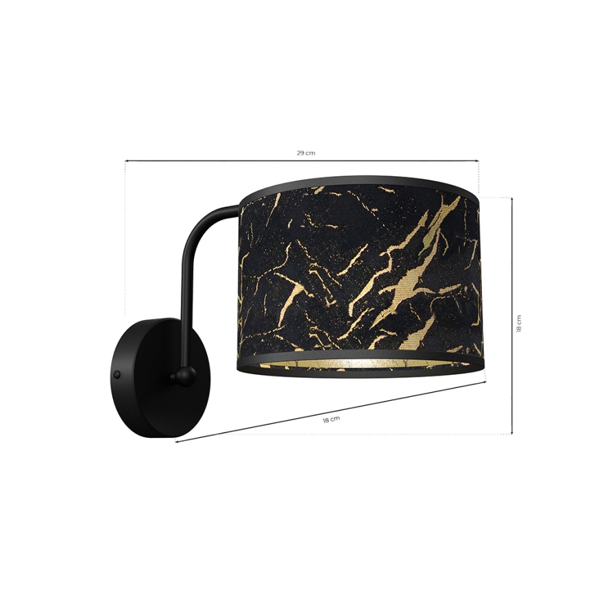 Iluminação de teto SENSO 1xE27/60W/230V preta
