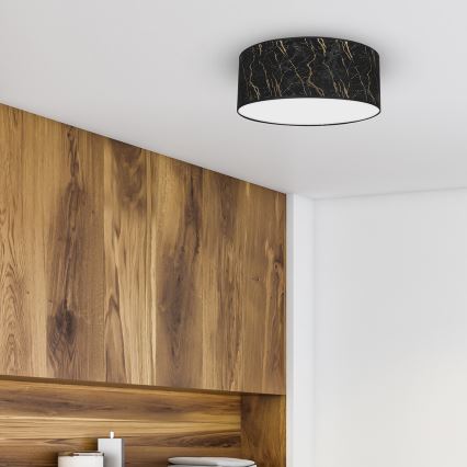 Iluminação de teto SENSO 2xE27/60W/230V preta/dourada d. 40 cm