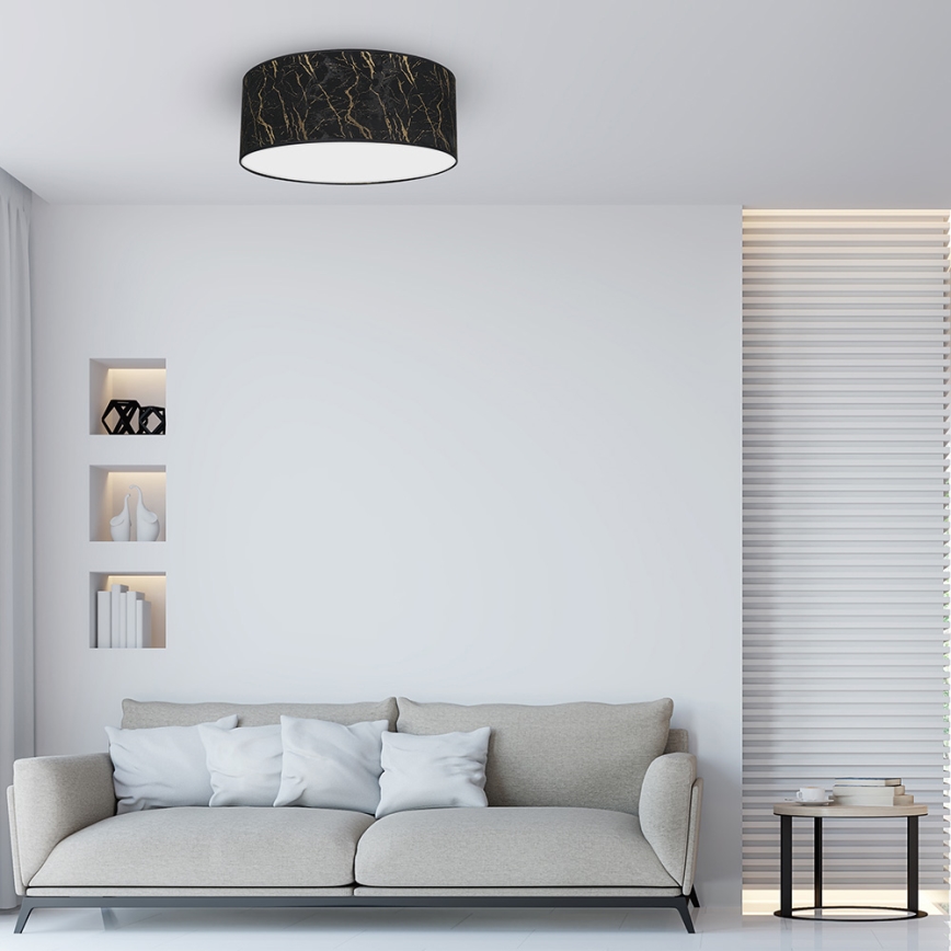 Iluminação de teto SENSO 2xE27/60W/230V preta/dourada d. 40 cm