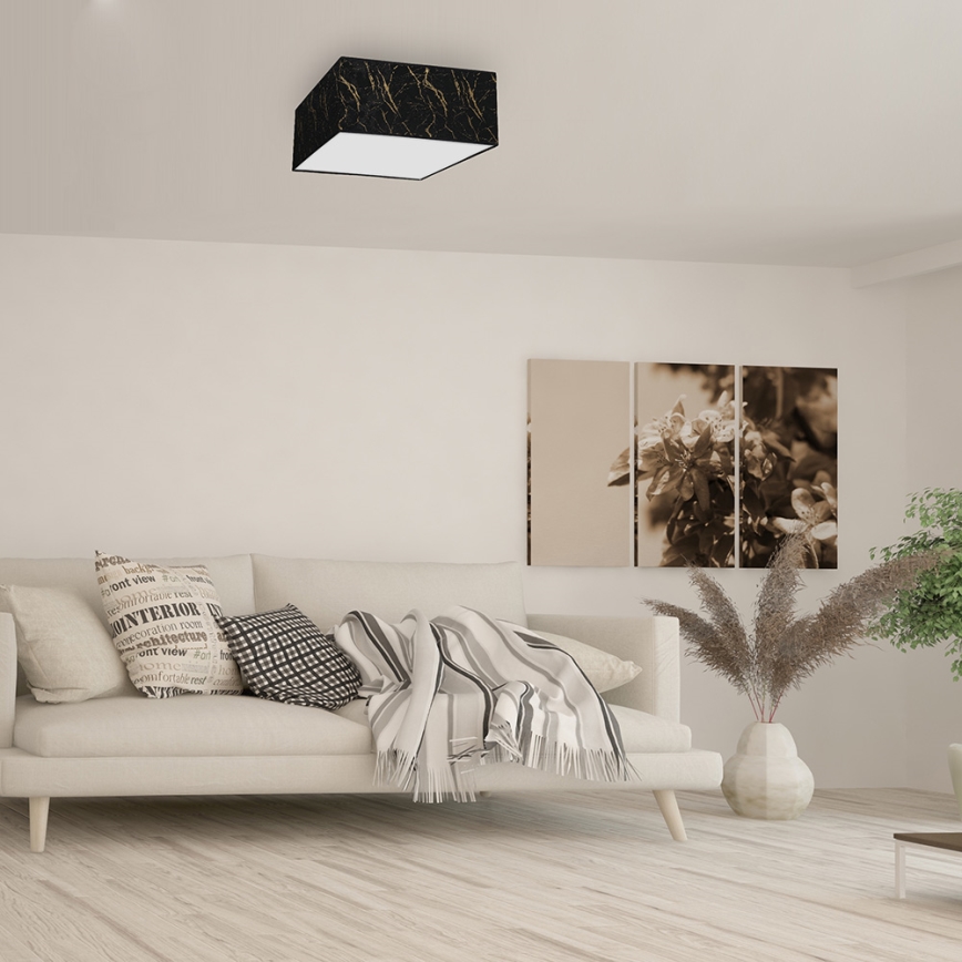 Iluminação de teto SENSO 2xE27/60W/230V preta