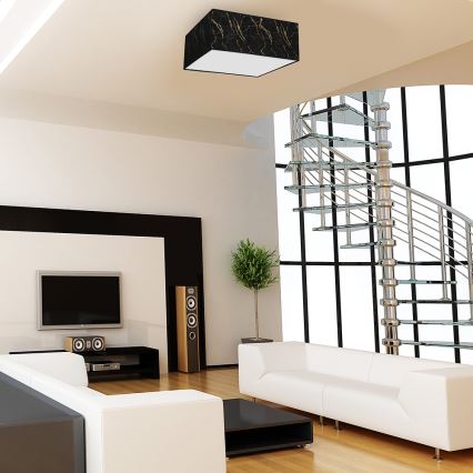 Iluminação de teto SENSO 2xE27/60W/230V preta