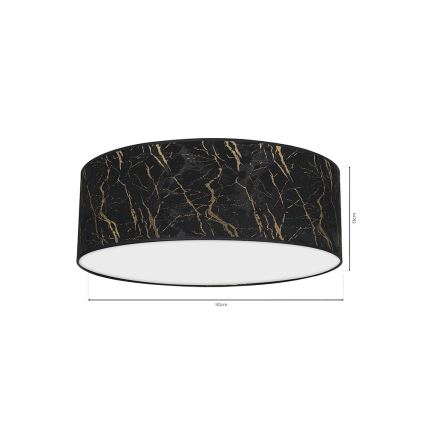 Iluminação de teto SENSO 3xE27/60W/230V preta