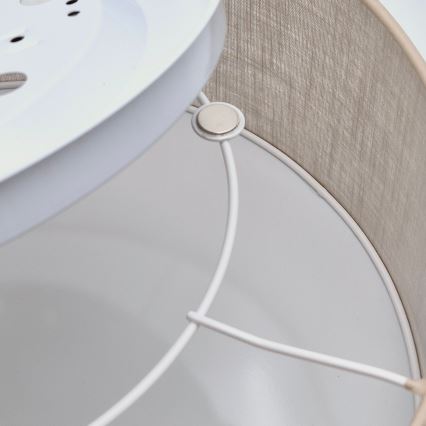 Iluminação de teto SIRJA 1xE27/60W/230V diâmetro 35 cm bege