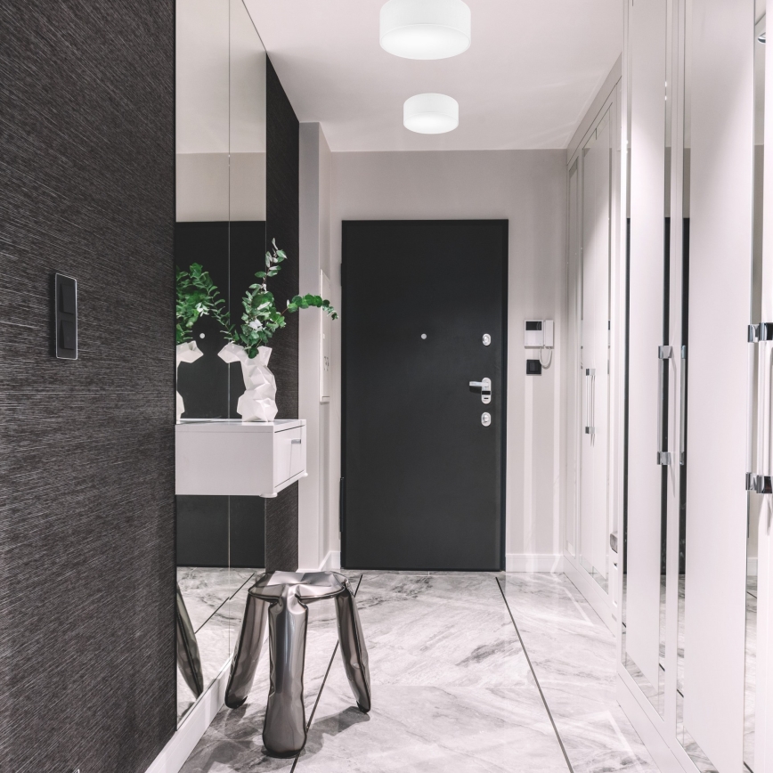 Iluminação de teto SIRJA 1xE27/60W/230V diâmetro 35 cm branco