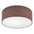 Iluminação de teto SIRJA 1xE27/60W/230V diâmetro 35 cm castanho