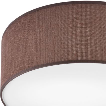 Iluminação de teto SIRJA 1xE27/60W/230V diâmetro 35 cm castanho