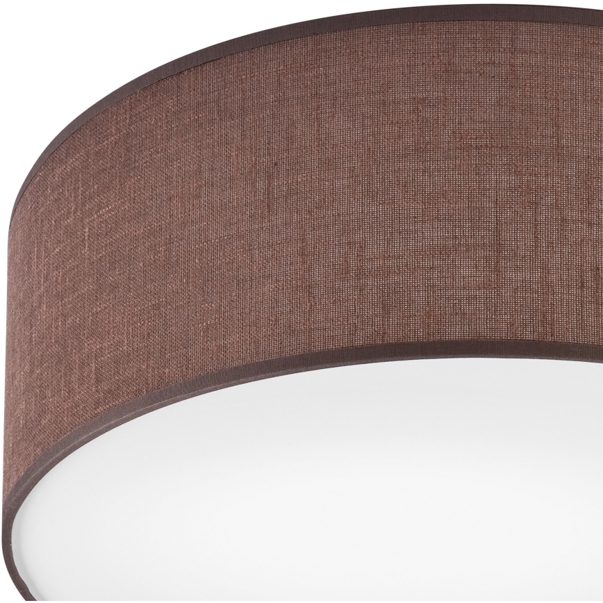 Iluminação de teto SIRJA 1xE27/60W/230V diâmetro 35 cm castanho