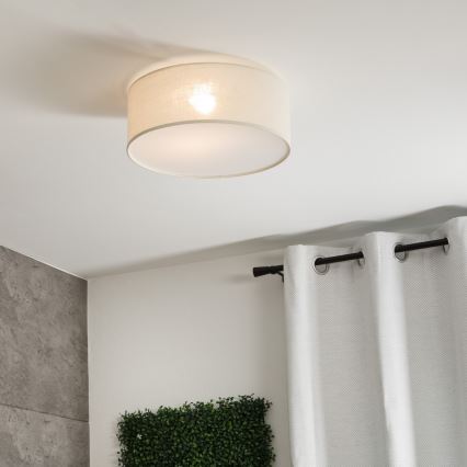 Iluminação de teto SIRJA 1xE27/60W/230V diâmetro 35 cm cremoso