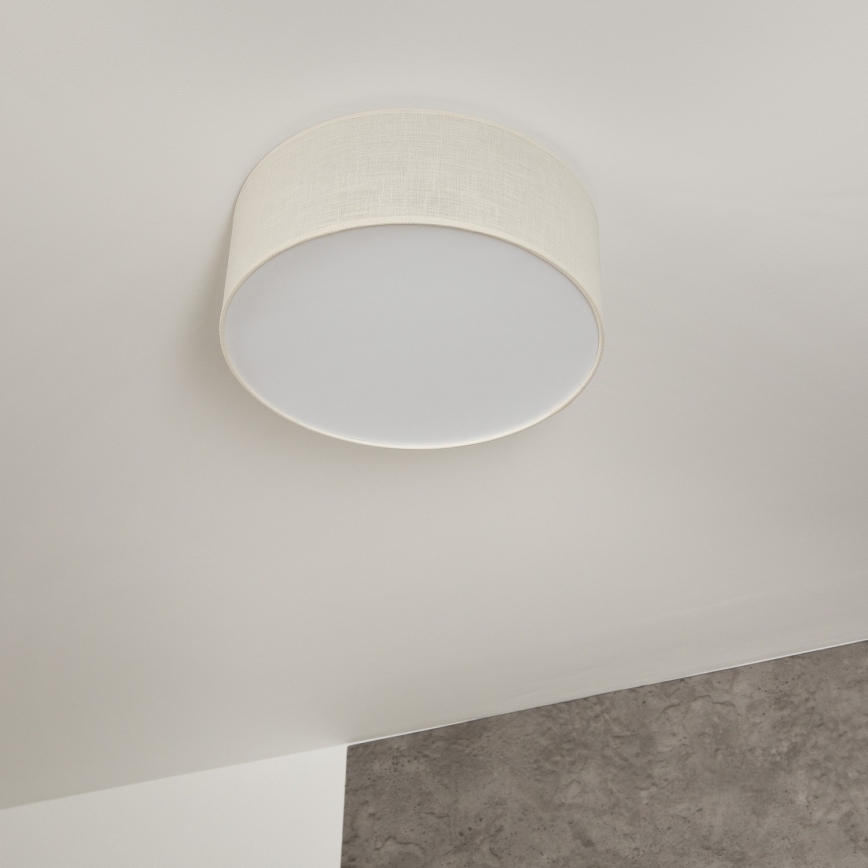 Iluminação de teto SIRJA 1xE27/60W/230V diâmetro 35 cm cremoso