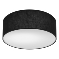 Iluminação de teto SIRJA 1xE27/60W/230V diâmetro 35 cm preto