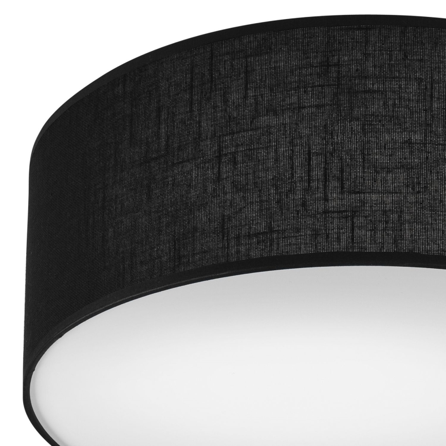 Iluminação de teto SIRJA 1xE27/60W/230V diâmetro 35 cm preto