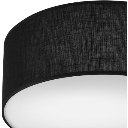Iluminação de teto SIRJA 1xE27/60W/230V diâmetro 35 cm preto