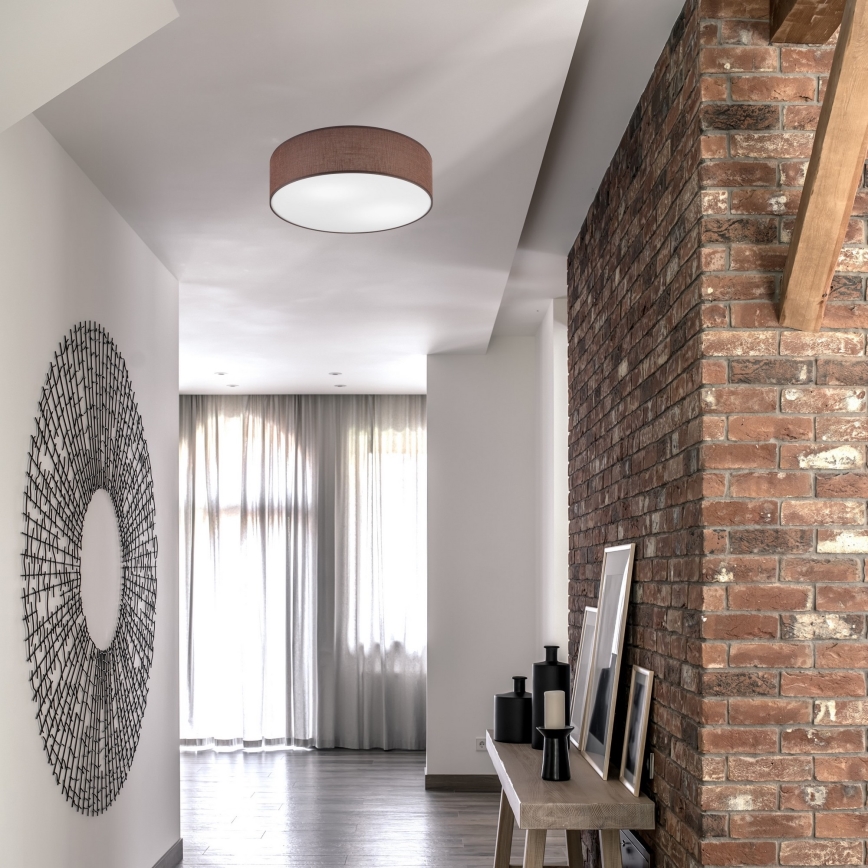 Iluminação de teto SIRJA 2xE27/60W/230V d. 45 cm castanho