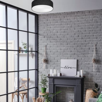 Iluminação de teto SIRJA 2xE27/60W/230V d. 45 cm preto